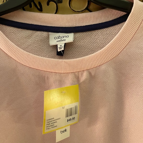 Cabana by crown & Ivy leopard print pink top medium new with tags! - Picture 2 of 3